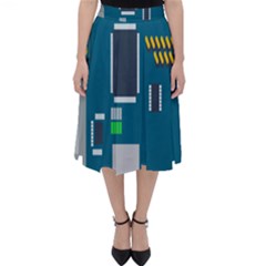 Amphisbaena Two Platform Dtn Node Vector File Folding Skater Skirt by Sapixe