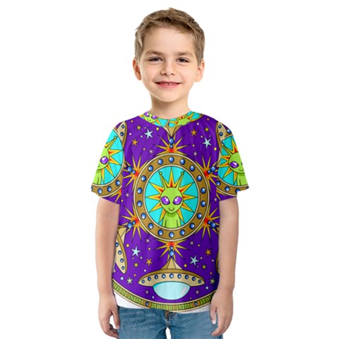 Alien Mandala Kids  Sport Mesh Tee by Sapixe