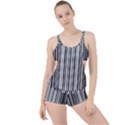 Barcode Pattern Boyleg Tankini Set  View1