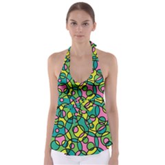 Circle Background Background Texture Babydoll Tankini Top by Sapixe