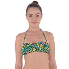 Circle Background Background Texture Halter Bandeau Bikini Top by Sapixe