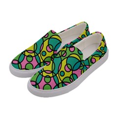 Circle Background Background Texture Women s Canvas Slip Ons by Sapixe