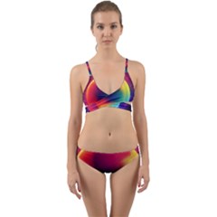 Colorful Glowing Wrap Around Bikini Set by Sapixe