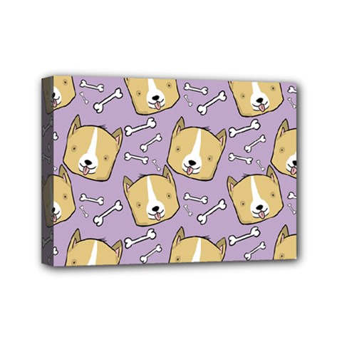 Dog Pattern Mini Canvas 7  X 5  by Sapixe