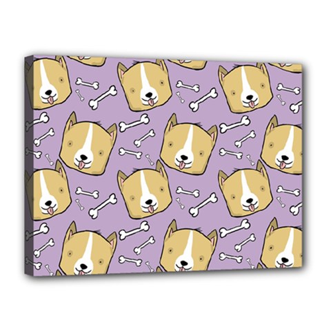 Dog Pattern Canvas 16  X 12  by Sapixe