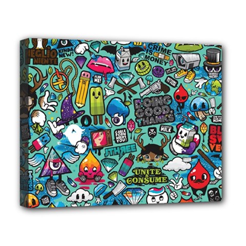 Comics Collage Deluxe Canvas 20  X 16   by Sapixe