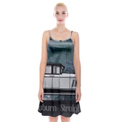Vintage Car Automobile Auburn Spaghetti Strap Velvet Dress by Nexatart