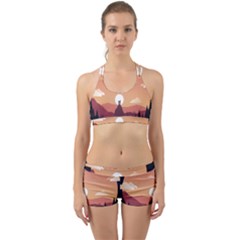 Design Art Hill Hut Landscape Back Web Gym Set by Nexatart