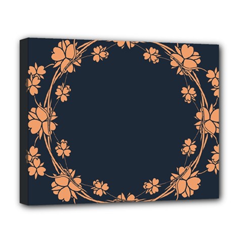 Floral Vintage Royal Frame Pattern Deluxe Canvas 20  X 16   by Nexatart