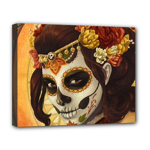 Fantasy Girl Art Deluxe Canvas 20  X 16   by Sapixe