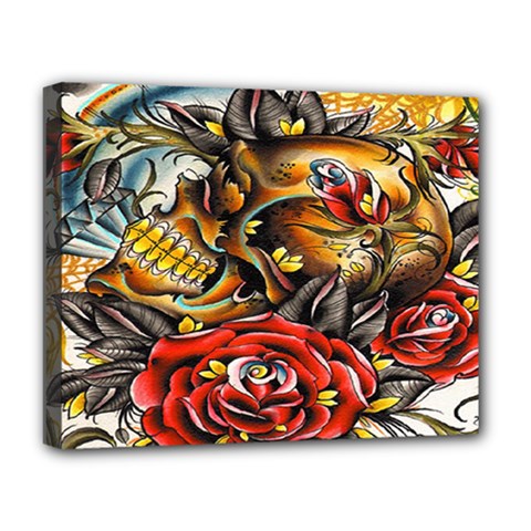 Flower Art Traditional Deluxe Canvas 20  X 16   by Sapixe