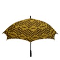 Golden Pattern Fabric Golf Umbrellas View3