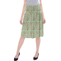 Hamster Pattern Midi Beach Skirt by Sapixe