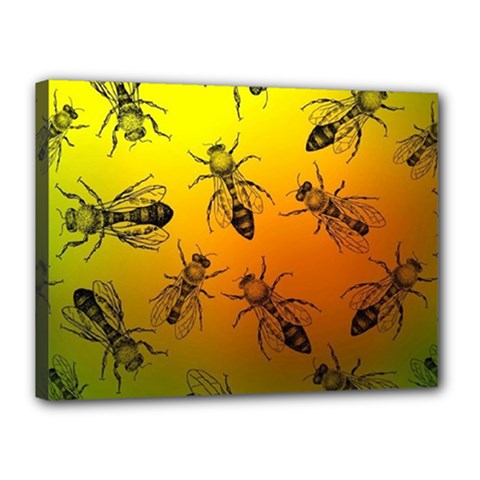 Insect Pattern Canvas 16  X 12  by Sapixe