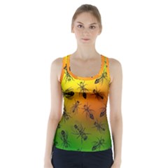 Insect Pattern Racer Back Sports Top by Sapixe