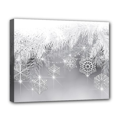 New Year Holiday Snowflakes Tree Branches Deluxe Canvas 20  X 16   by Sapixe