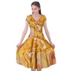 Twirl Cap Sleeve Wrap Front Dress by stephenlinhart