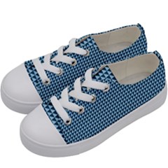 Blue Triangulate Kids  Low Top Canvas Sneakers by jumpercat
