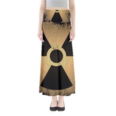 Radioactive Warning Signs Hazard Full Length Maxi Skirt by Sapixe