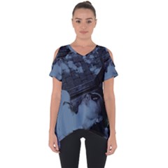?? ???????? - On A Bench Cut Out Side Drop Tee by bestdesignintheworld