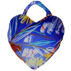 Dscf1385 - Sunflowers In Ceramic Jur Giant Heart Shaped Tote by bestdesignintheworld