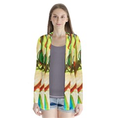 Girl In A Blue Tank Top Drape Collar Cardigan by bestdesignintheworld