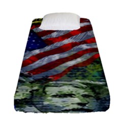 Usa United States Of America Images Independence Day Fitted Sheet (single Size) by Sapixe