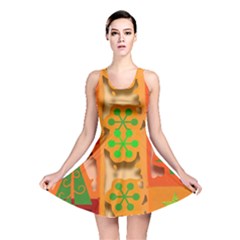 Christmas Design Seamless Pattern Reversible Skater Dress by Sapixe