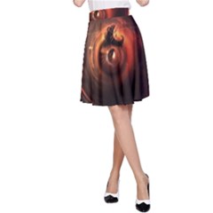 Steampunk Airship Sailing The Stars Of Deep Space A-line Skirt by jayaprime