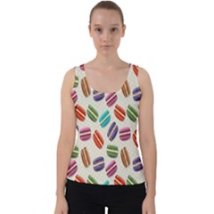 Macaron Macaroon Stylized Macaron Velvet Tank Top by Sapixe