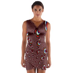 Mandelbrot Fractal Mathematics Art Wrap Front Bodycon Dress by Sapixe
