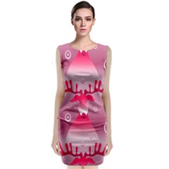 Seamless Repeat Repeating Pattern Sleeveless Velvet Midi Dress by Sapixe