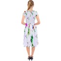 Star Abstract Advent Christmas Cap Sleeve Front Wrap Midi Dress View2