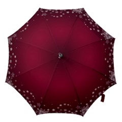 Star Background Christmas Red Hook Handle Umbrellas (medium) by Sapixe