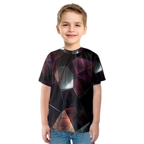 Crystals Background Design Luxury Kids  Sport Mesh Tee by Sapixe