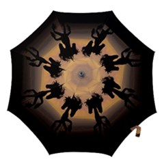 Horses Sunset Photoshop Graphics Hook Handle Umbrellas (large) by Sapixe