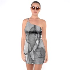 Abstract Black And White Background One Soulder Bodycon Dress by Sapixe