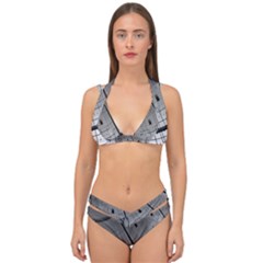 Graphic Design Background Double Strap Halter Bikini Set by Sapixe
