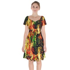 Sunset In A Desert Of Mexico Short Sleeve Bardot Dress by bestdesignintheworld