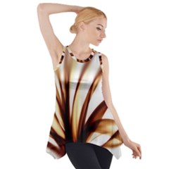 Digital Tree Fractal Digital Art Side Drop Tank Tunic by Simbadda