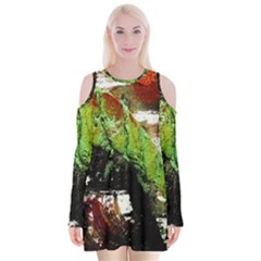 Collosium   Swards And Helmets 3 Velvet Long Sleeve Shoulder Cutout Dress by bestdesignintheworld