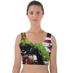 Collosium   Swards And Helmets 3 Velvet Crop Top by bestdesignintheworld