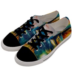 Art Painting Abstract Yangon Men s Low Top Canvas Sneakers by Simbadda