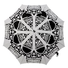 Tribal Sugar Skull Hook Handle Umbrellas (large) by StarvingArtisan