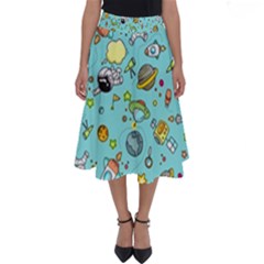Space Pattern Perfect Length Midi Skirt by Valentinaart