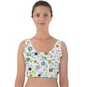 Space Pattern Velvet Crop Top View1