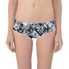 Black And White Patchwork Pattern Classic Bikini Bottoms by dflcprints