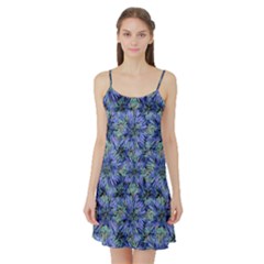 Modern Nature Print Pattern 7200 Satin Night Slip by dflcprints
