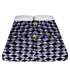 Hypnotic Geometric Pattern Fitted Sheet (california King Size) by dflcprints