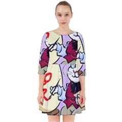 Bunny Easter Artist Spring Cartoon Smock Dress by Simbadda